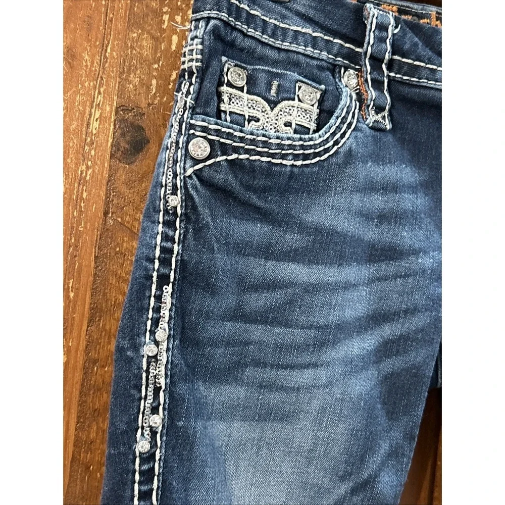 Rock Revival Sherry Straight‎ Jeans Size 24 Y2K Low Rise Stretch EC